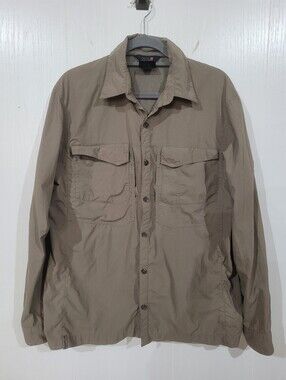 Millet Womens Moss Green Convertible Sleeve Ventilated Field Shirt Size Large